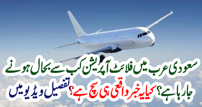 Pakistan To Saudi Arabia Flight Open | Saudi Arabia Government Announce Flight Start Date | 2021