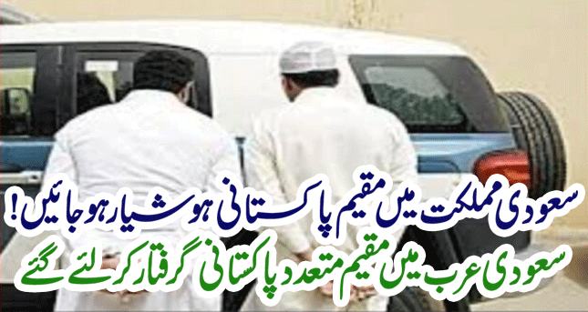 Pakistanis in Saudi Arabia get alert. Several Pakistanis based in Saudi Arabia got arrested